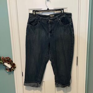 Earl Jeans Dark Blue Cropped Denim